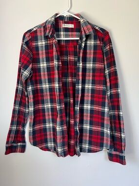 American Tall Red Plaid Button-Down Shirt - Classic Flannel